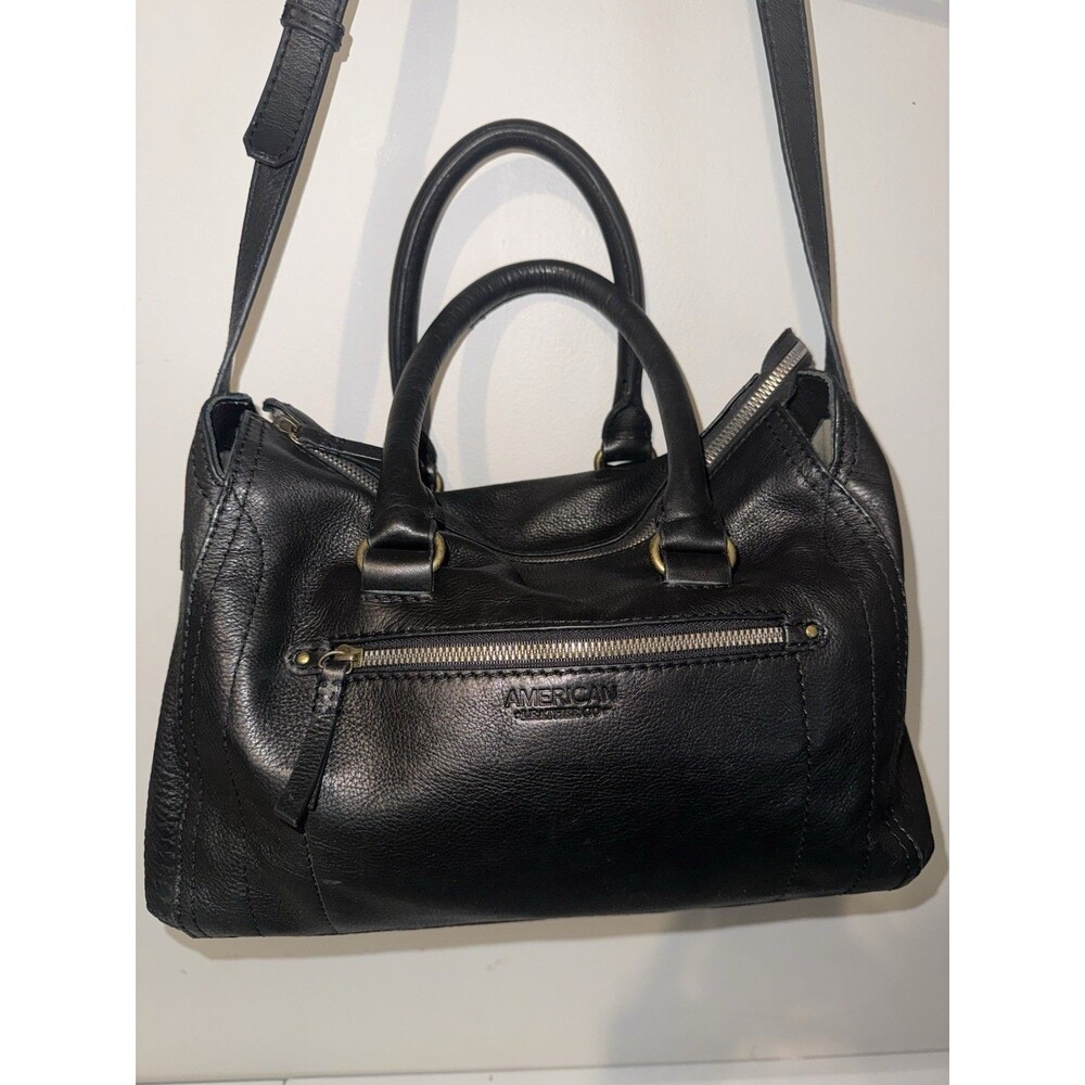 American Leather Co Black Soft Leather Backpack Purse Medium
